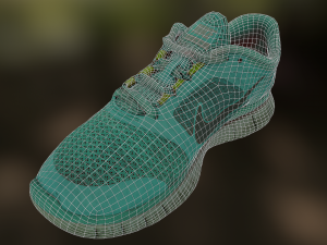 worn nike free run 3 sneaker shoe low poly 3D Model