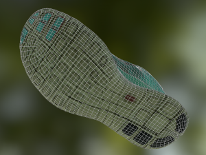 worn nike free run 3 sneaker shoe low poly 3D Model
