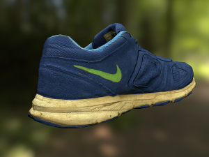 worn nike shoe low poly 3D 모델