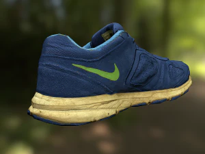 worn nike shoe low poly 3D Model