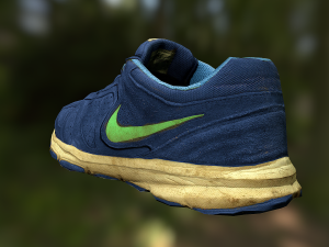worn nike shoe low poly 3D 모델