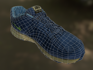 worn nike shoe low poly 3D 모델