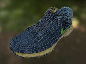 worn nike shoe low poly 3D 모델