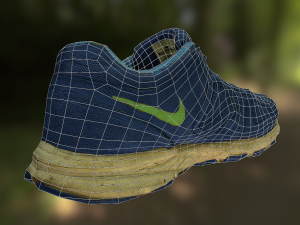 worn nike shoe low poly 3D 모델