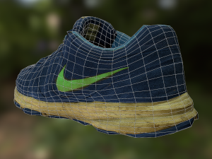 worn nike shoe low poly 3D 모델