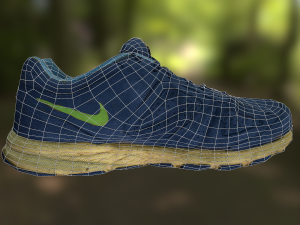 worn nike shoe low poly 3D 모델
