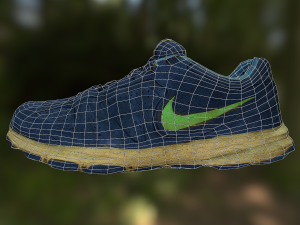 worn nike shoe low poly 3D 모델