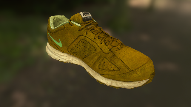 worn nike shoe low poly 3D 모델 .c4d .max .obj .3ds .fbx .stl .blend 