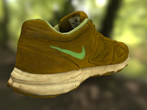 worn nike shoe low poly 3D 모델