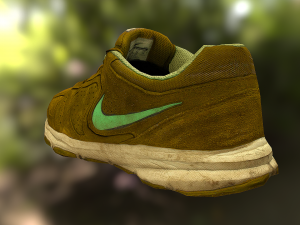 worn nike shoe low poly 3D 모델