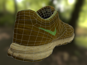 worn nike shoe low poly 3D 모델