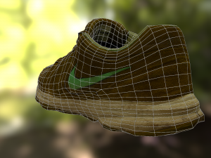 worn nike shoe low poly 3D 모델