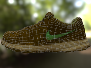 worn nike shoe low poly 3D 모델