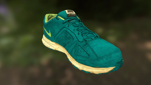 worn nike shoe low poly 3D Model .c4d .max .obj .3ds .fbx .stl .blend 