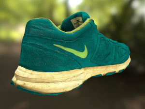 worn nike shoe low poly Modelo 3D