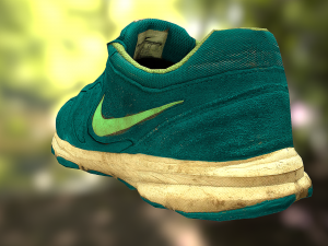 worn nike shoe low poly Modelo 3D