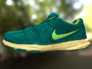 worn nike shoe low poly Modelo 3D