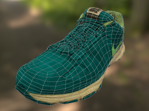 worn nike shoe low poly Modelo 3D