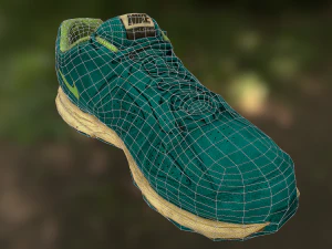 worn nike shoe low poly 3D Model