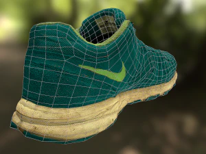 worn nike shoe low poly 3D Model
