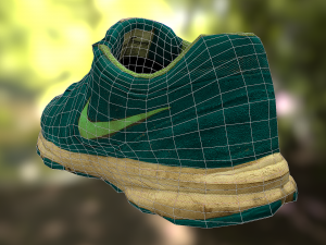 worn nike shoe low poly Modelo 3D