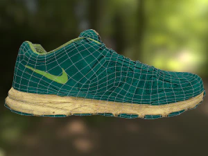worn nike shoe low poly 3D Model