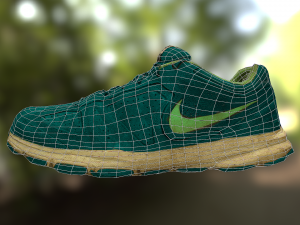 worn nike shoe low poly Modelo 3D