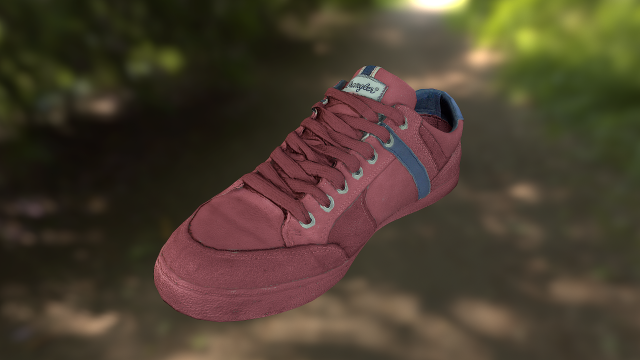 sneaker shoe low poly Modèle 3D .c4d .max .obj .3ds .fbx .stl .blend 