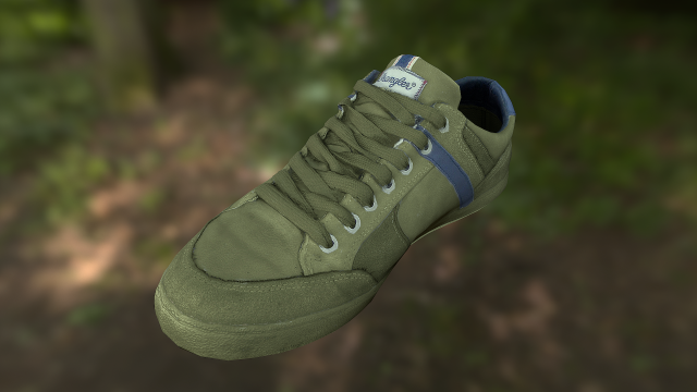 sneaker shoe low poly Modello 3D .c4d .max .obj .3ds .fbx .stl .blend 