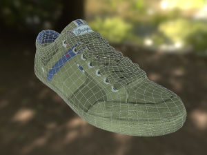 sneaker shoe low poly Modello 3D