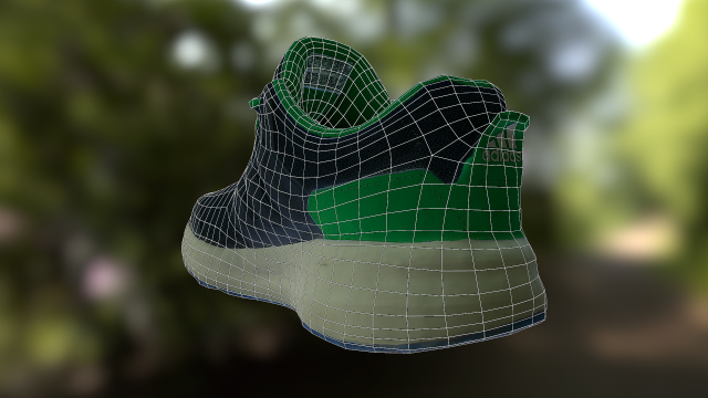 Adidas shoes online 3d model green