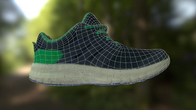Adidas shoes 3d online model green