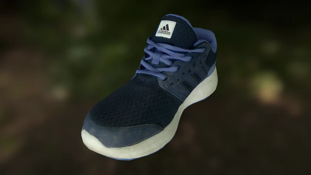 adidas shoe low poly 3D Model .c4d .max .obj .3ds .fbx .stl .blend