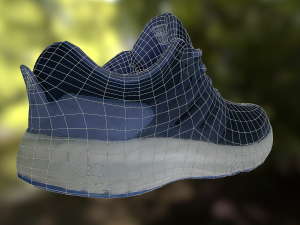 adidas shoe low poly Modello 3D