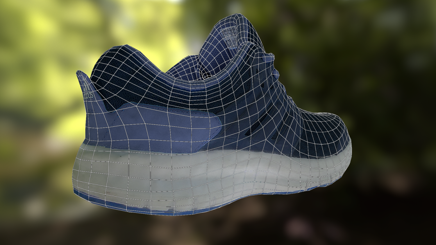 Adidas shoes store 3d model blue