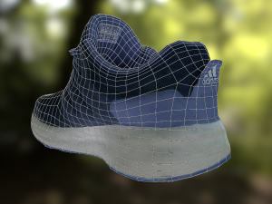 adidas shoe low poly Modello 3D