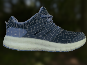 adidas shoe low poly Modello 3D