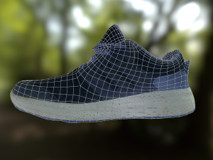 adidas shoe low poly Modello 3D