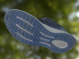 adidas shoe low poly Modello 3D