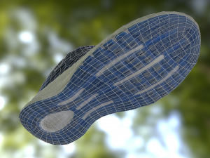 adidas shoe low poly Modello 3D