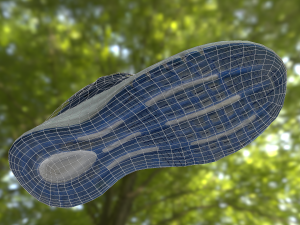 adidas shoe low poly Modelo 3D