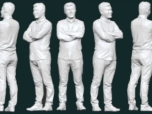 10 low poly people pack 3D Model