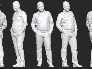 10 low poly people pack 3D Model