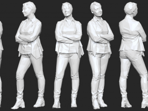 10 low poly people pack 3D Model