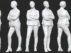 10 low poly people pack 3D Model