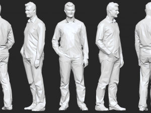 10 low poly people pack 3D Model