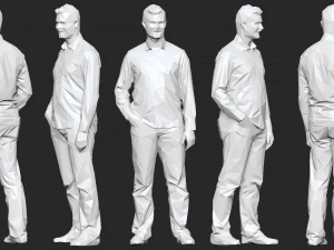 10 low poly people pack 3D Model