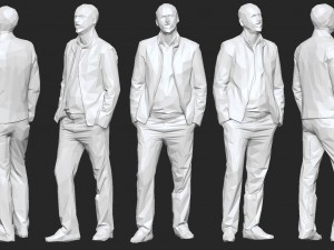 10 low poly people pack 3D Model