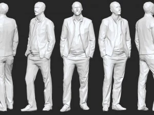10 low poly people pack 3D Model