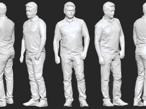 10 low poly people pack 3D Model